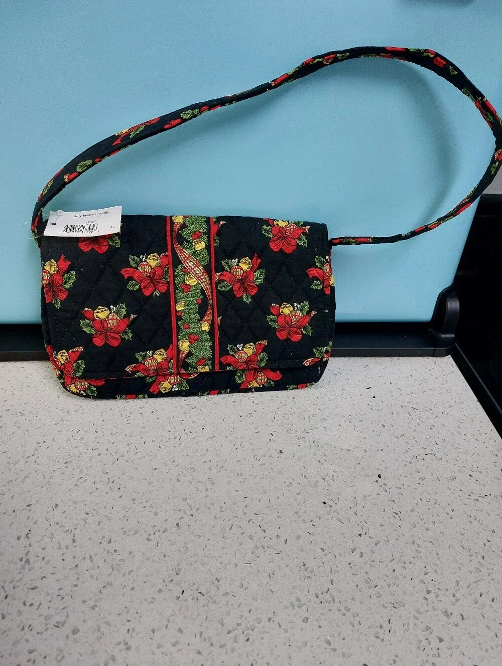 Vera Bradley Vintage Jilly Hens and Holly Christmas 2004 bag NWT